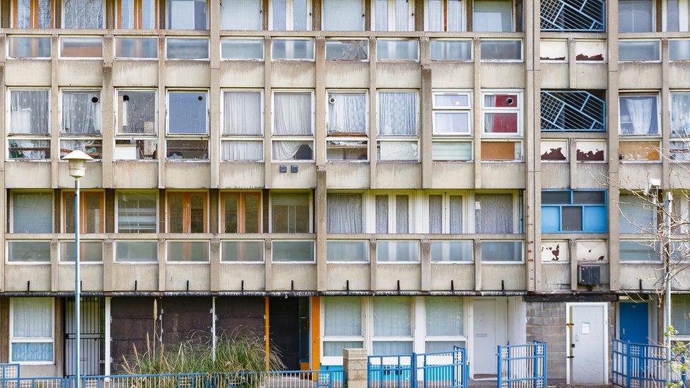 derelict building