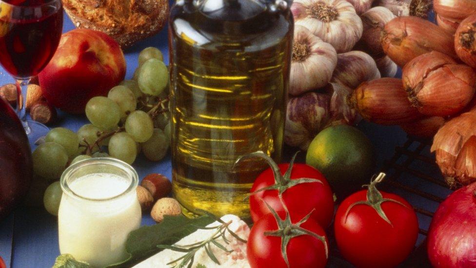 Food and drink in a Mediterranean diet