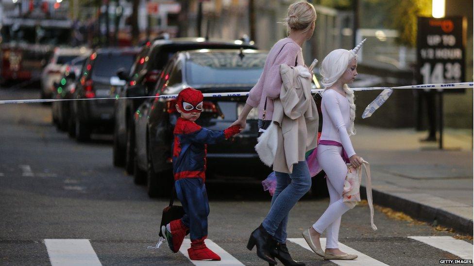 Spiderman and unicorn costume.