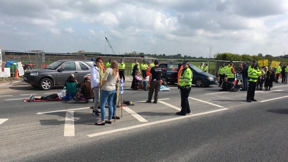 Protest at Preston New Road site