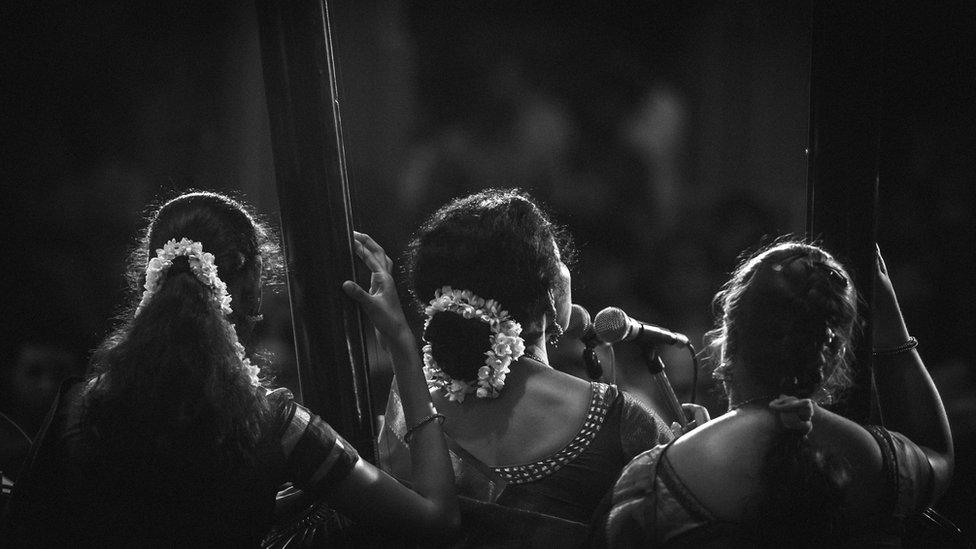 Indian Carnatic classical music performance.