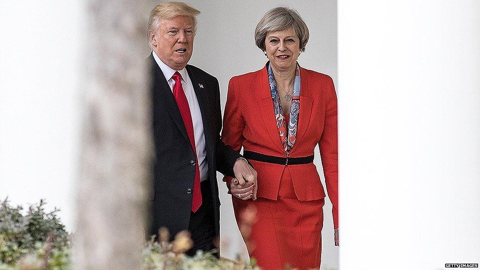 Donald Trump and Theresa May