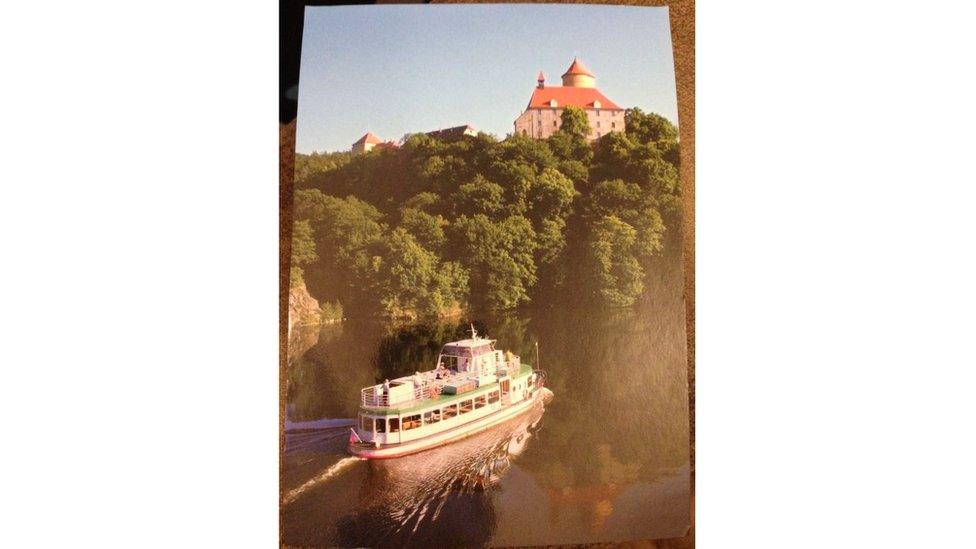 A castle overlooking a reservoir in the Czech Republic