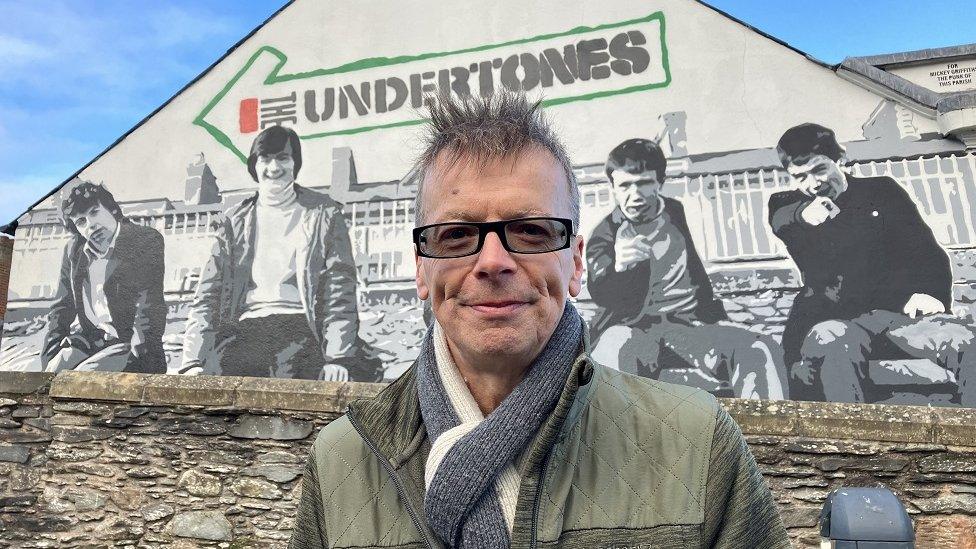 The Undertones Mural piece. Damian O’Neill, guitarist