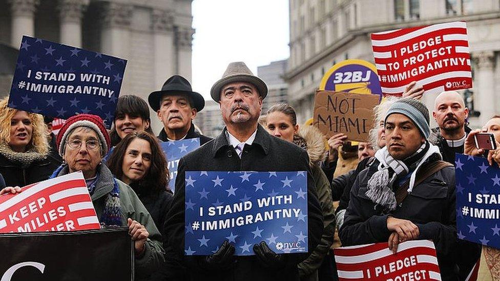 protesters in New York