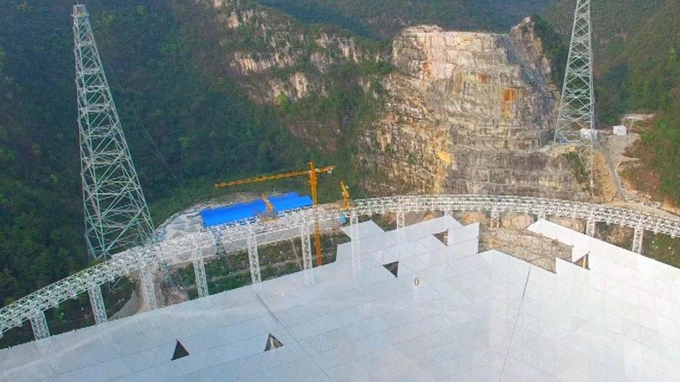 Fast radio telescope under construction, China