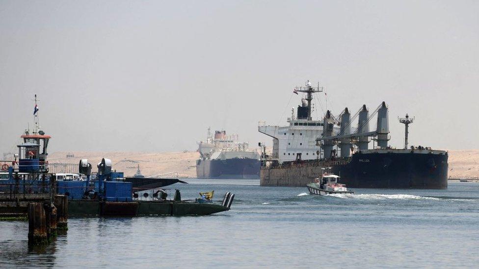 Ships using the Suez Canal in May 2021