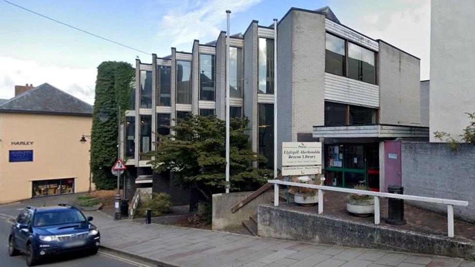 Former public library in Ship Street, Brecon