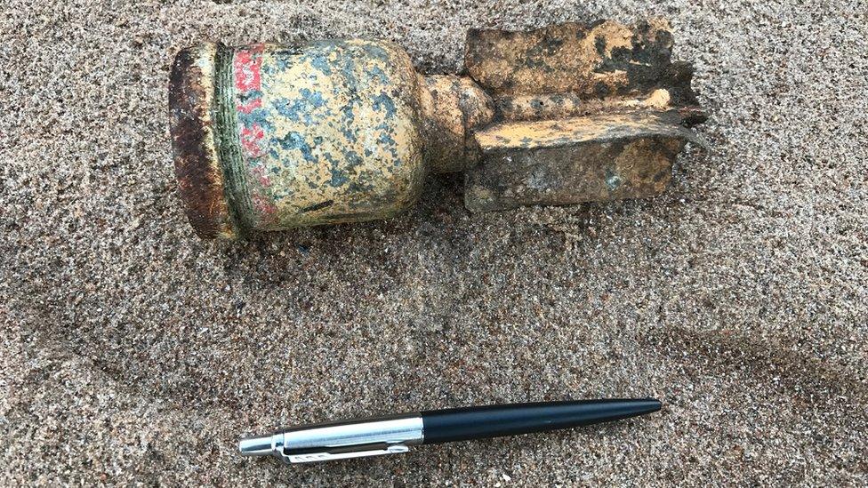 Mortar bomb found at Rosemarkie