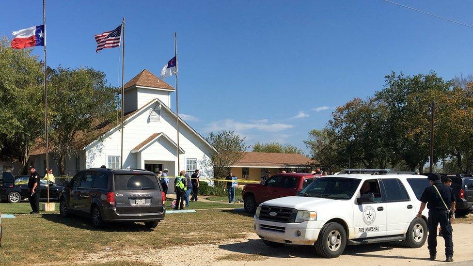 Church surrounded by police tape