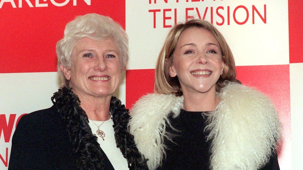 Beryl Vertue with Leslie Ash, former star of Men Behaving Badly