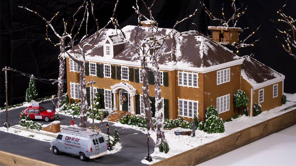 House from home alone made of gingerbread