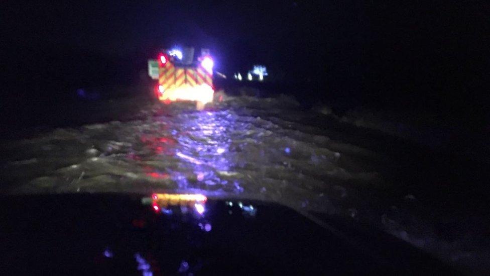 flooding on A65