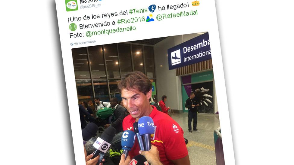 Tweet on Rafael Nadal