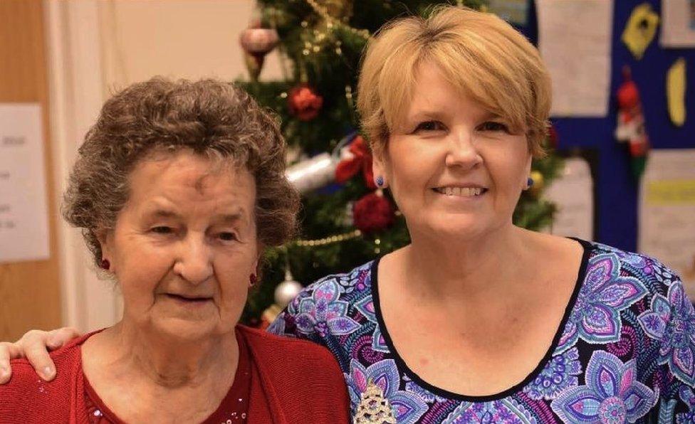 Carolyn and her mum at the event