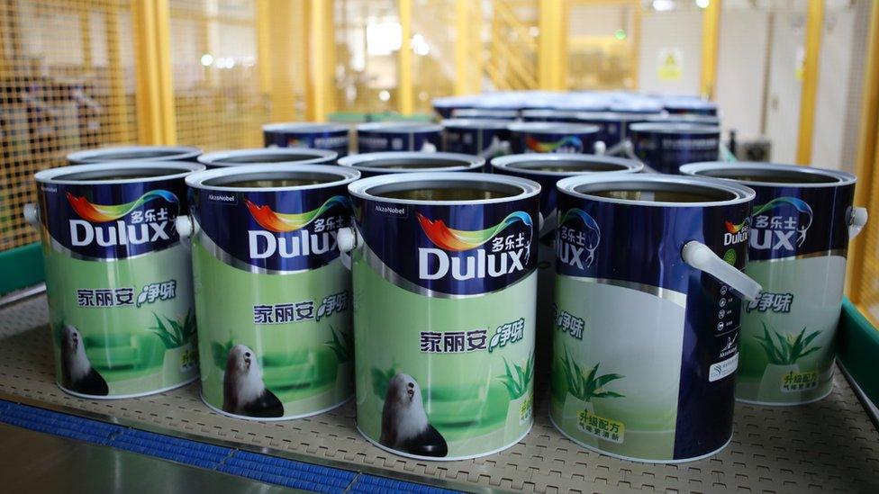 Dulux paint cans