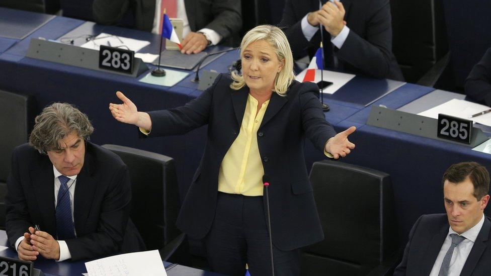 French far-right leader Marine Le Pen (7 October)