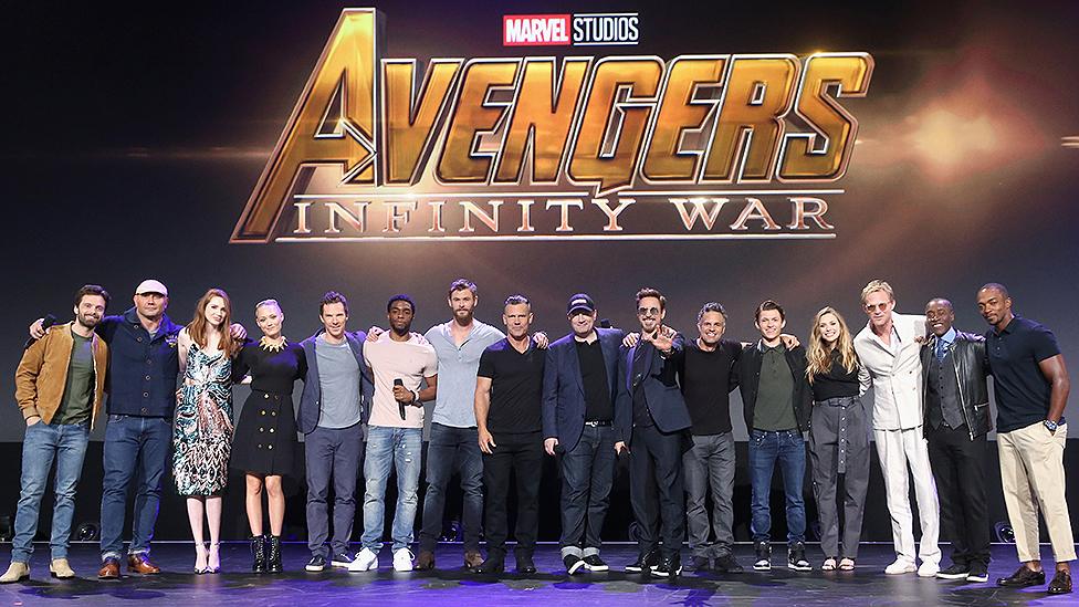 The cast of Infinity War