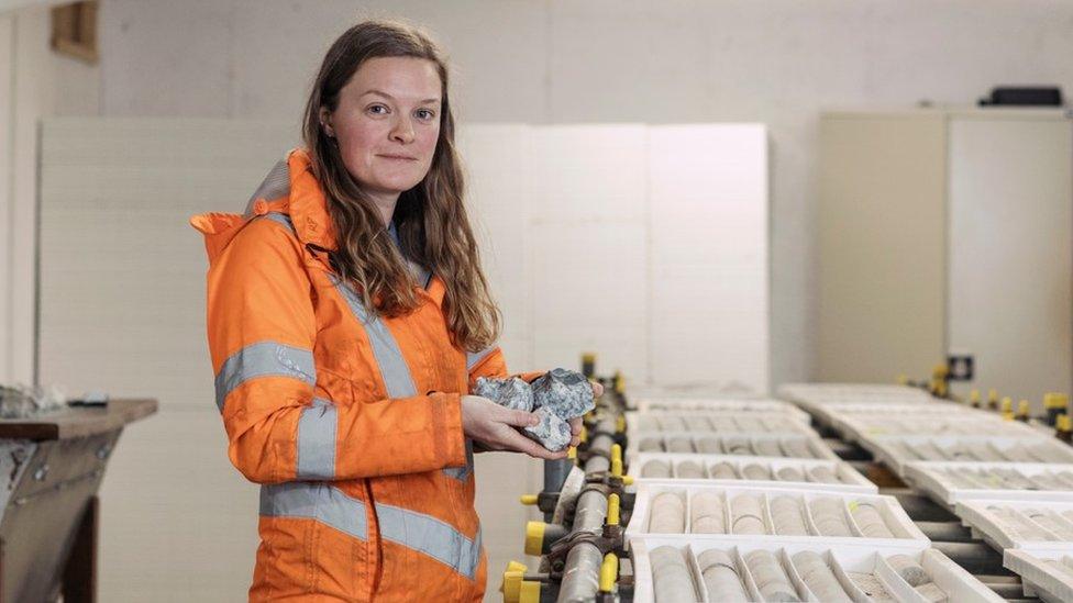 Rachael Paul in the processing plant at Cononish mine