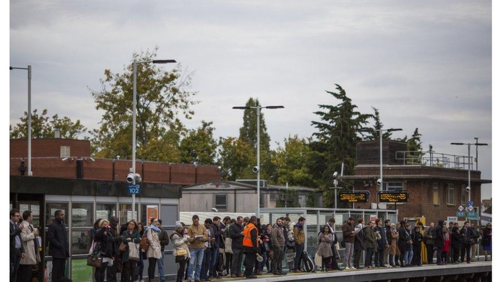 Commuters in Croydon, London