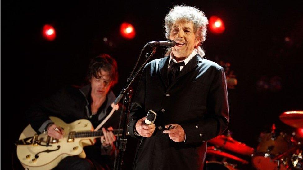 Dylan performing at the Hollywood Palladium in 2012