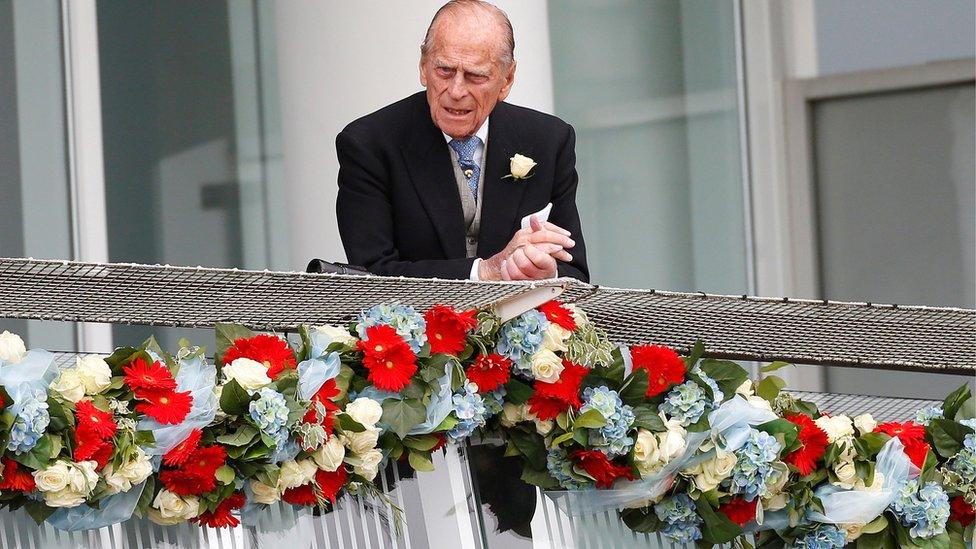 The Duke of Edinburgh at the Epsom Derby in 2013