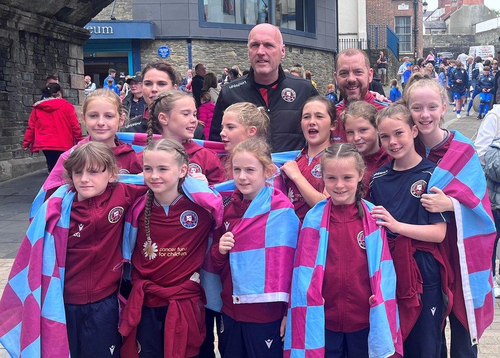 The Under-11s girls' team got as far as the Foyle Cup final this year