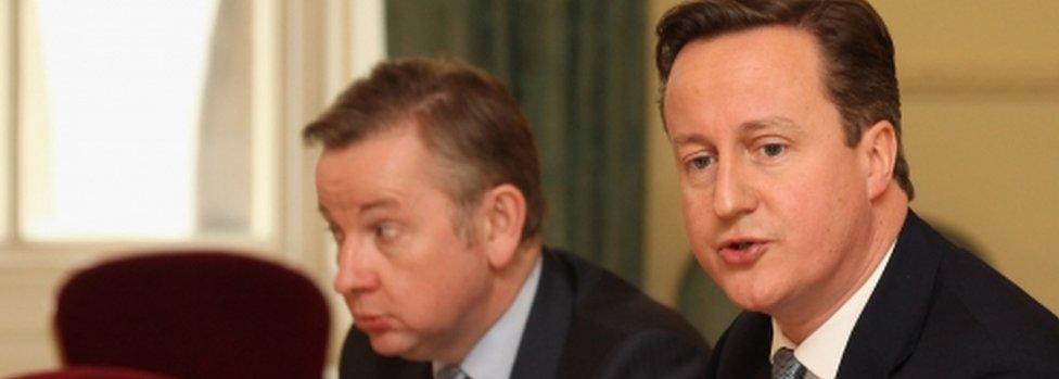 Michael Gove and David Cameron