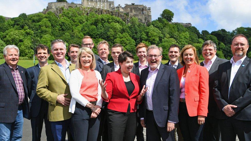 Ruth Davidson and her new MPs