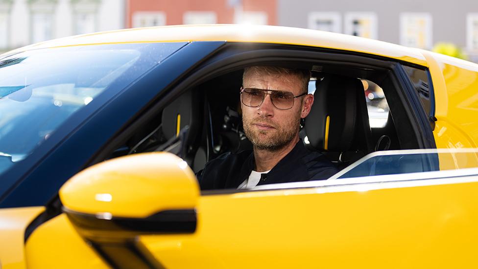 Andrew "Freddie" Flintoff during filming Top Gear