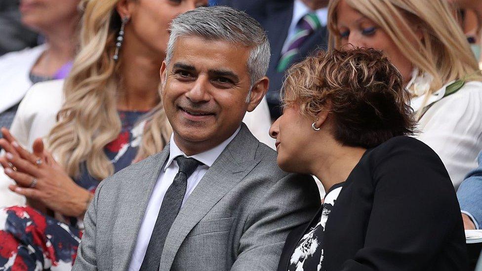 Sadiq Khan and his wife Saadiya