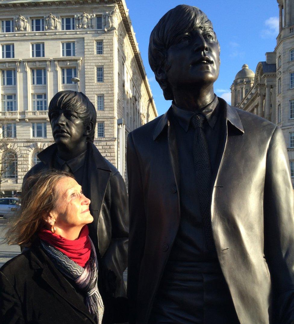 The new Beatles statue in Liverpool