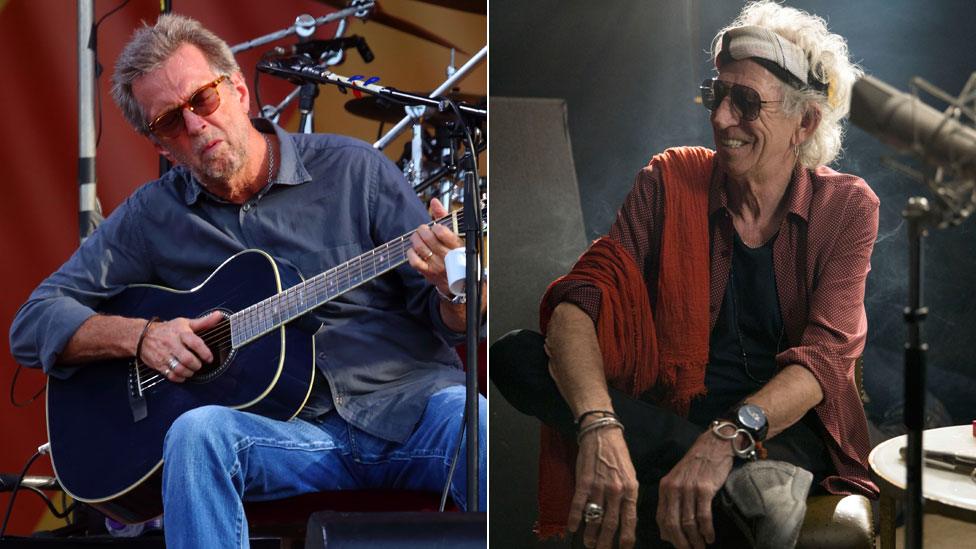 Eric Clapton and Keith Richards