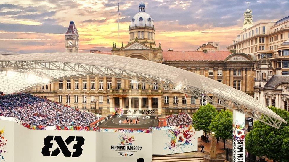 Artist impression of 2022 Commonwealth Games in Birmingham