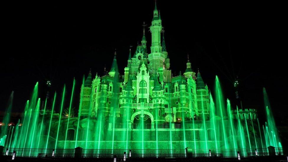 Disneyland Castle in Shanghai, China, looked out of this world