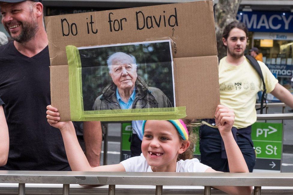 Protesters in Melbourne