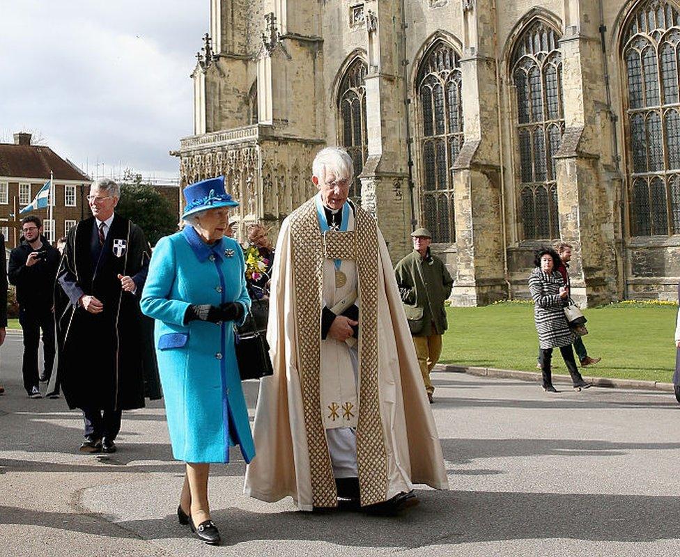 Queen Elizabeth II at Canterbury Cathedral in 2015