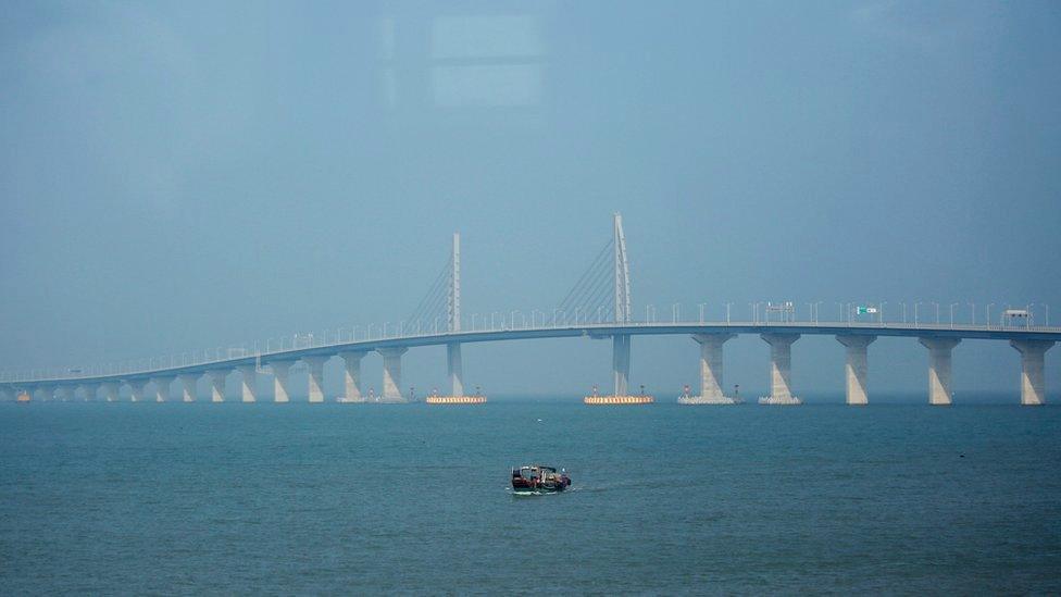 Stretch of the Hong Kong Macau bridge