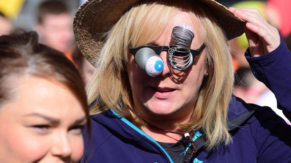 Spectators at the Belfast City Marathon