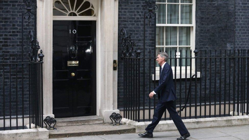 Philip Hammond at Number 10 Downing Street