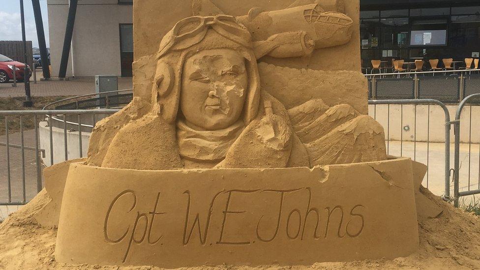 Damaged sand sculpture