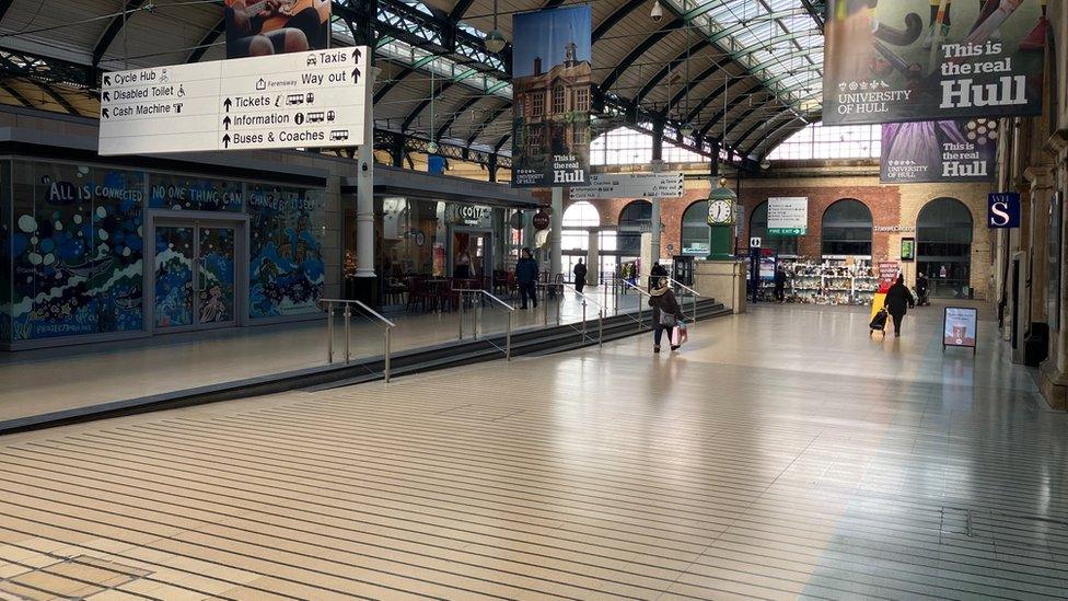 Nearly empty concourse