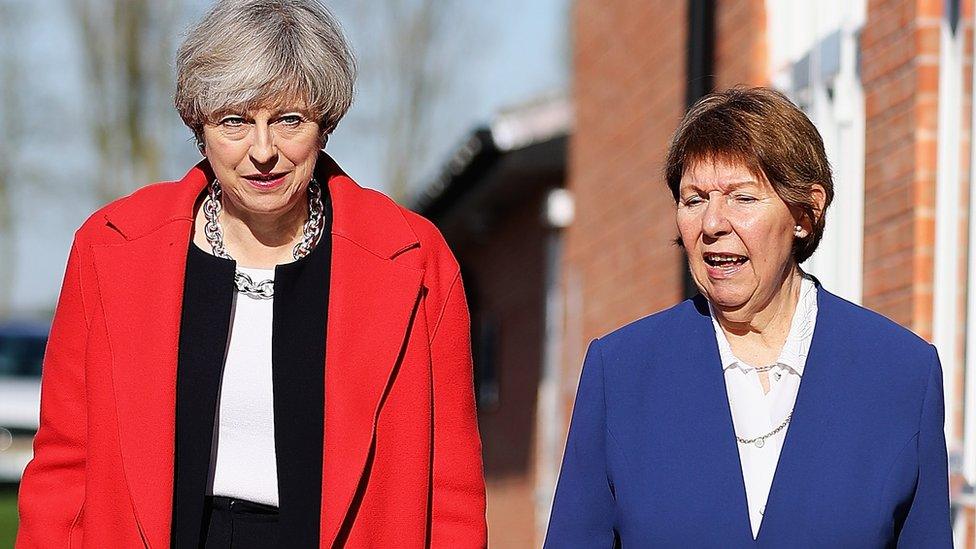 Theresa May and Kay Cutts