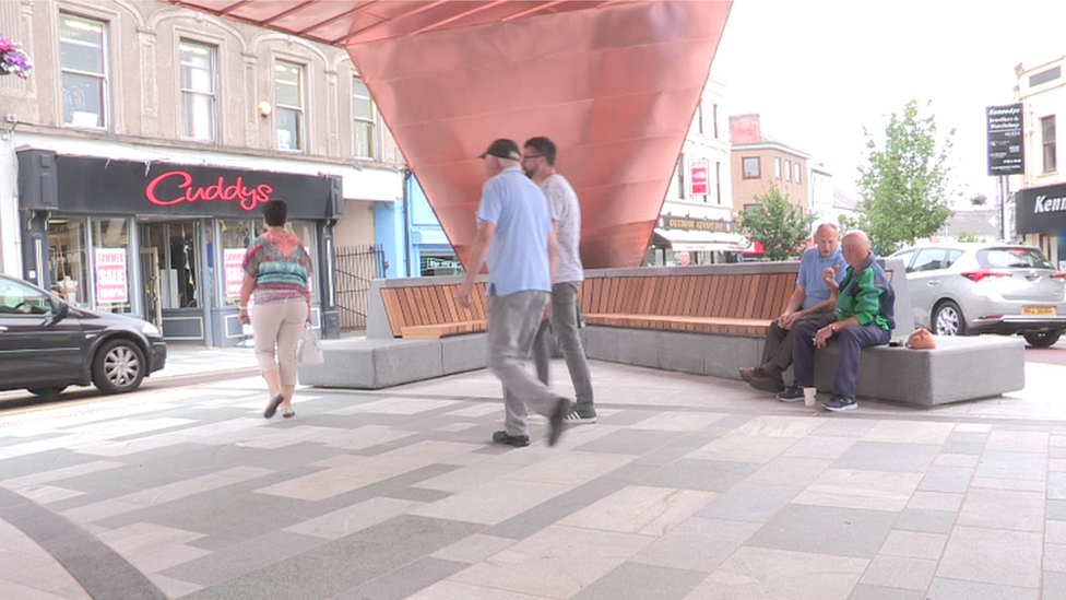 The bandstand also serves as a handy shelter from the rain