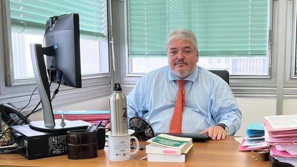 Sergio Pimentel in his office