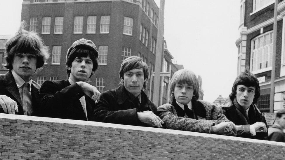 The Rolling Stone in 1964: (L-R) Mick Jagger, Keith Richards, Charlie Watts, Brian Jones and Bill Wyman