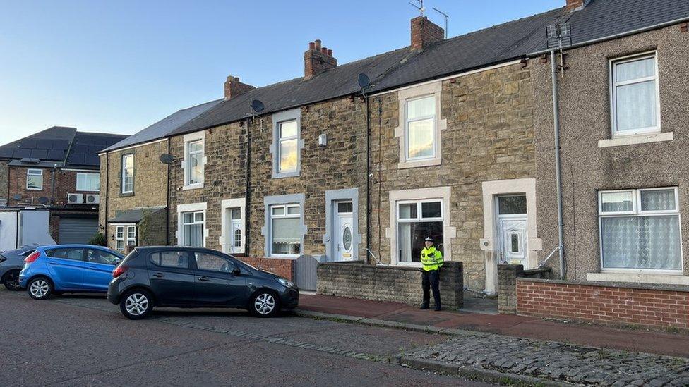 Northumbria Police officer in Eighton Terrace