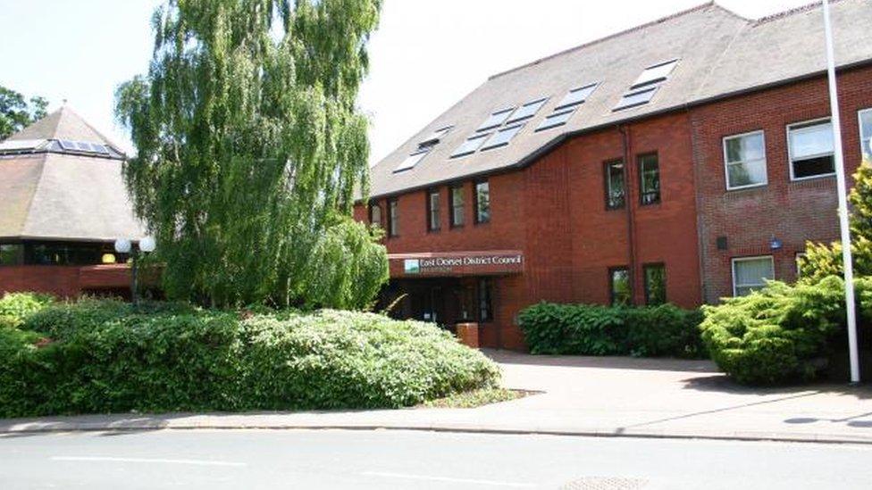 East Dorset District Council offices at Furzehill in Wimborne,