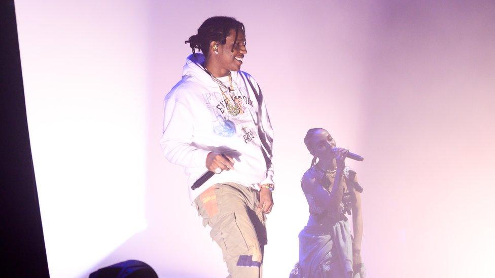 ASAP on stage performing