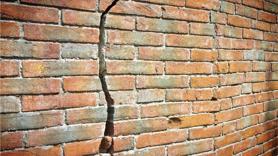 Cracked wall